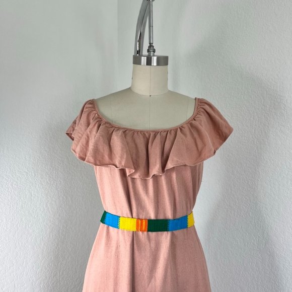 MX VTG Textile Woven Color Block Tie Belt - Picture 2 of 5